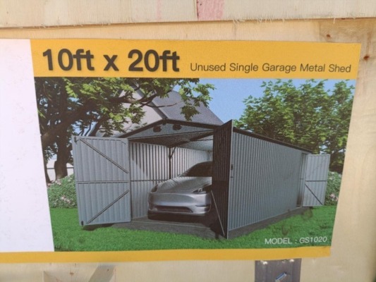 Unused Single Garage Metal Shed 10ft x 20ft