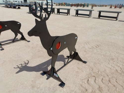 Unused 3/8'' AR500 Steel Deer Shooting Target w/Heart Flapper
