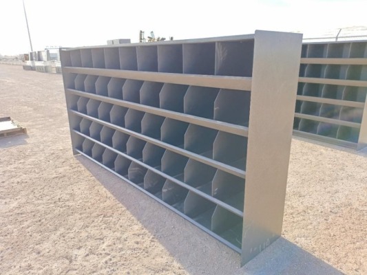 Unused 10Ft (50 Bin) Metal Bolt Bin