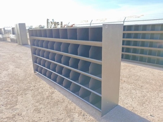 Unused 10Ft (50 Bin) Metal Bolt Bin
