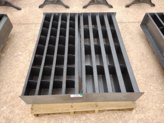 (2) 4Ft Unused Metal Bolt Bins (1) w/32 Bins (1) w/16 Bins