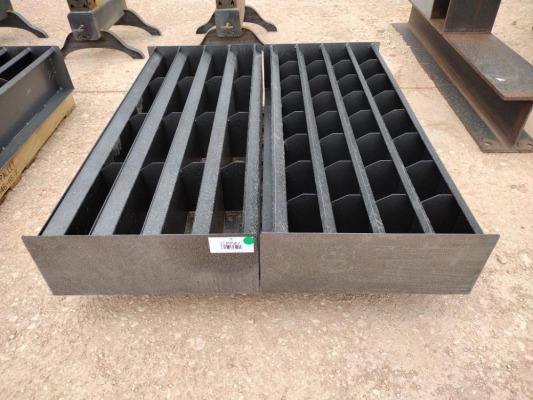 (2) 4Ft Unused Metal Bolt Bins (1) w/32 Bins (1) w/16 Bins