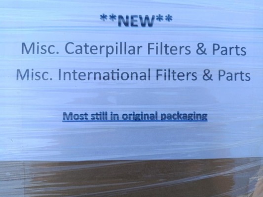 Pallet of Misc Caterpillar &amp; International Filters &amp; Parts