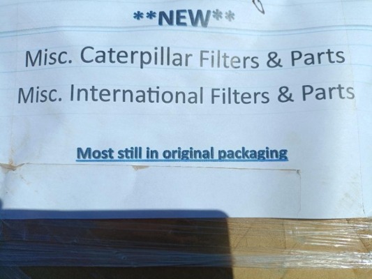 Pallet of Misc Caterpillar &amp; International Filters &amp; Parts