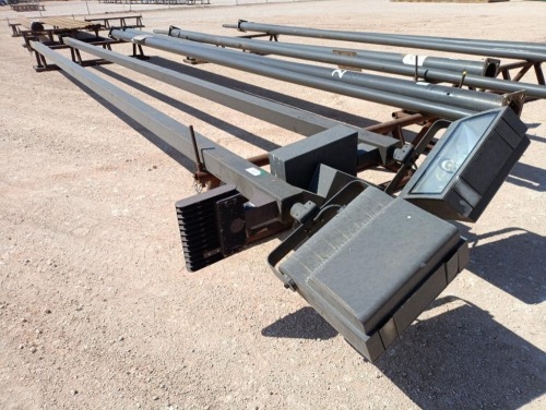 (2) 30ft Steel Light Poles w/Square Lights