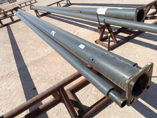 (3) 30ft Steel Tapered Light Poles