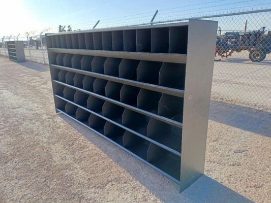 Unused 10Ft (50 Bin) Metal Bolt Bin