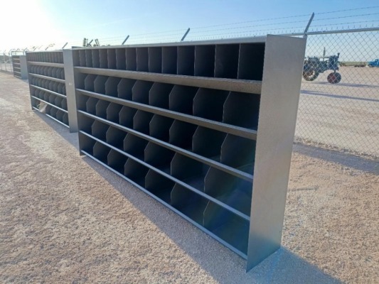 Unused 10Ft (50 Bin) Metal Bolt Bin