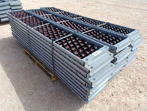 (30) Sections Unused Skate Wheel Flow Racks 91'' Long 15'' Wide