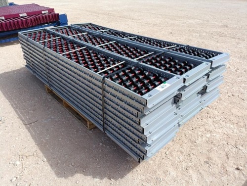 (30) Sections Unused Skate Wheel Flow Racks 91'' Long 15'' Wide
