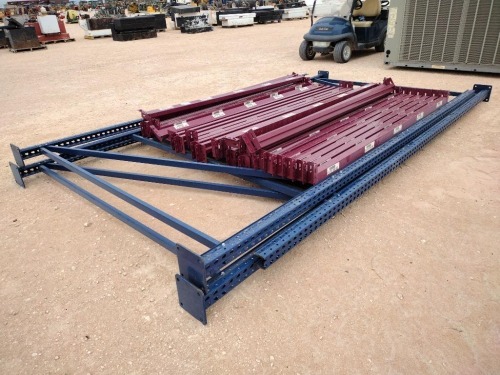 Unused Pallet Racks, (3) Upright Frame & (30) Shelf Beams