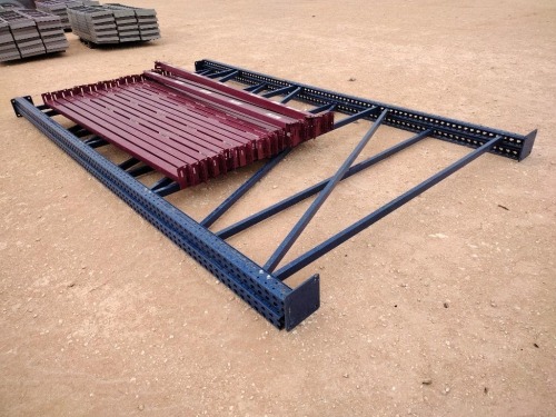 Unused Pallet Racks, (2) Upright Frame & (20) Shelf Beams