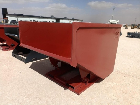 Unused 3 CY. Self Dumping Hopper w/Fork Pockets