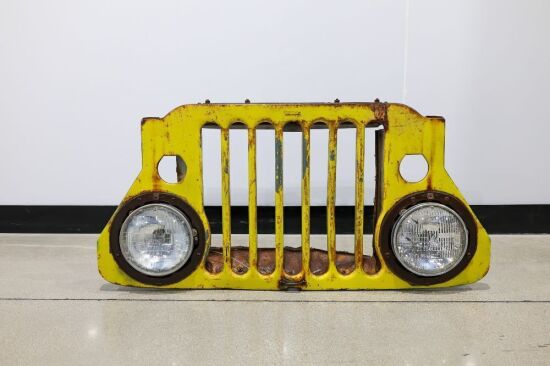 Yellow Jeep Wrangler Grill