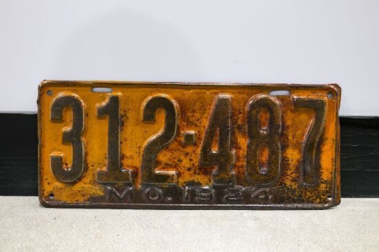 MO. 1924 License Plate