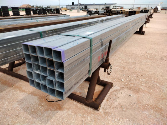 (25) pcs of 20Ft x 2 1/2" Galvanized Square Tubing