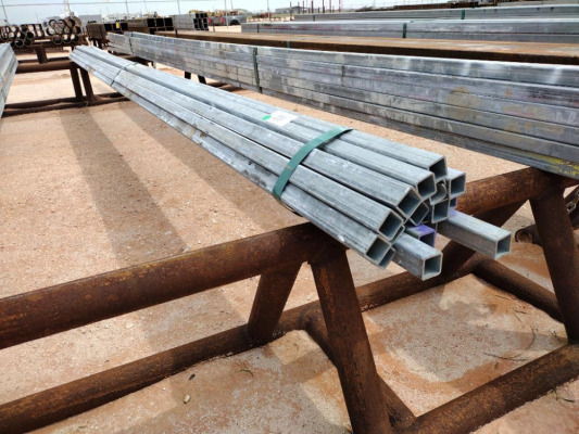 (17) pcs of 1 1/2" Galvanized Square Tubing @ 16Ft