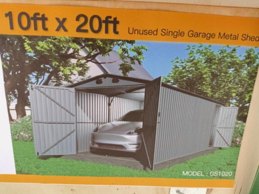 Unused Single Garage Metal Shed 10ft x 20ft