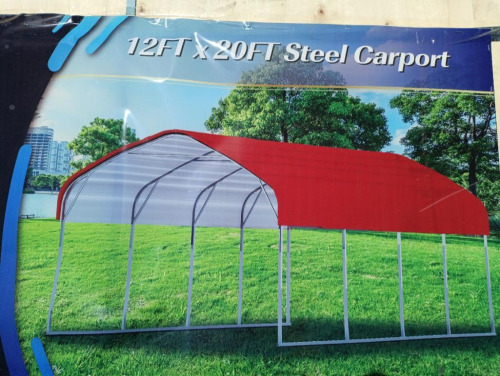 Unused Chery 12ft x 20ft Steel Carport