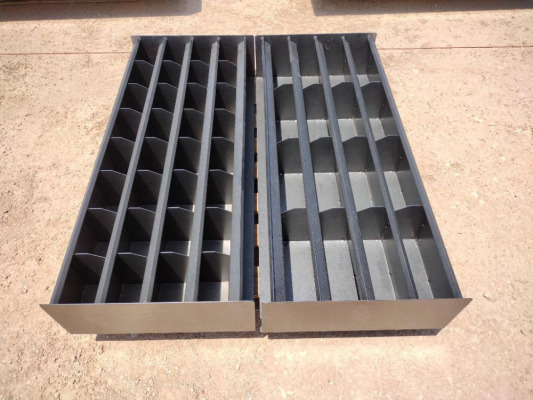 (2) 4Ft Unused Metal Bolt Bins