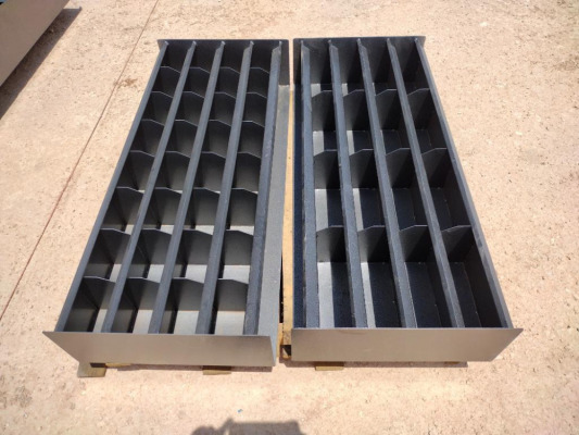 (2) 4Ft Unused Metal Bolt Bins