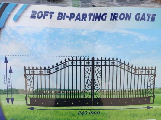 (6 Sets) Unused Chery 20ft Bi-Parting Iron Gates