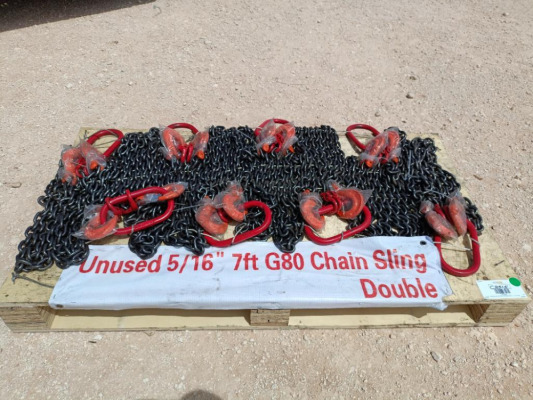 (8) Unused 5/16'' 7FT G80 Chain Slings