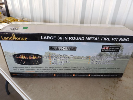 Unused Landhonor 36'' Round Metal Fire Pit Ring