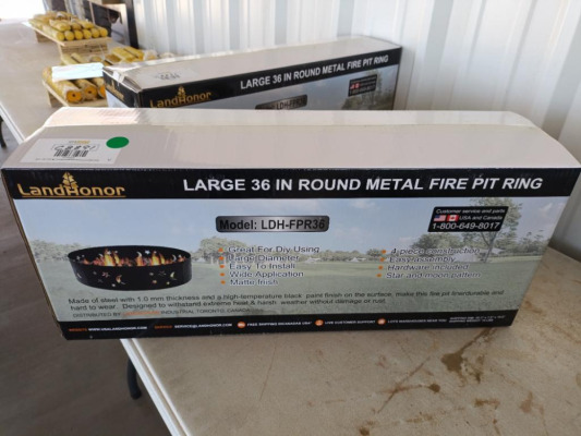 Unused Landhonor 36'' Round Metal Fire Pit Ring