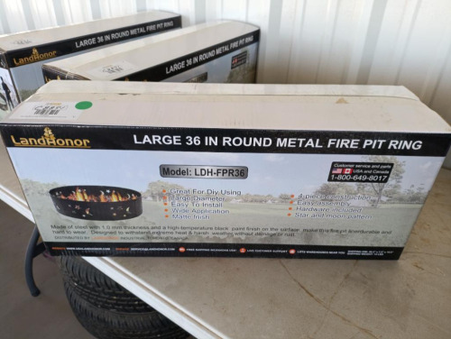 Unused Landhonor 36'' Round Metal Fire Pit Ring