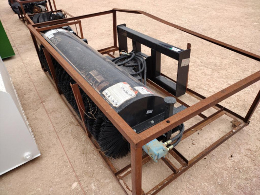 Unused 72" Mower King SSAB72 Rotary Angle Broom (Skid Steer Attachment)
