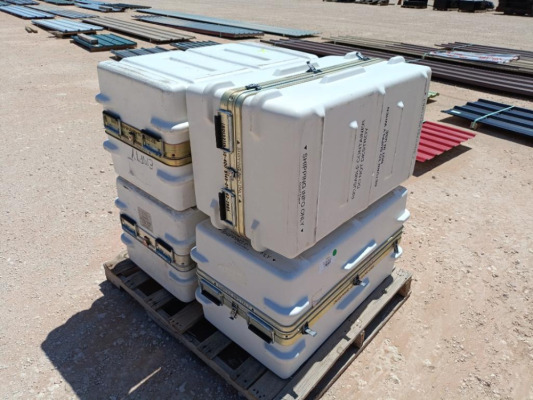 (4) Hard Case Storage Containers