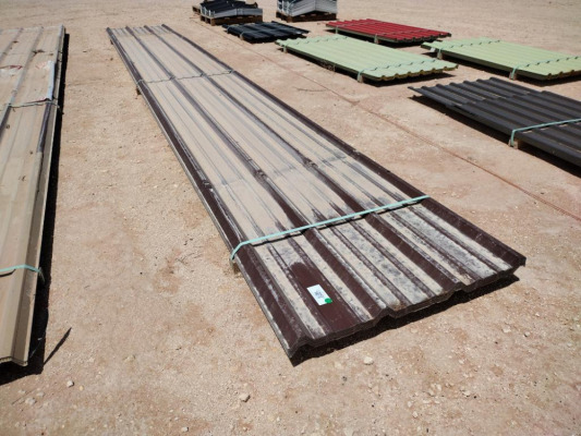 (36 pcs) R Panels 25ft Longest & Misc Lengths, Color Koko Brown