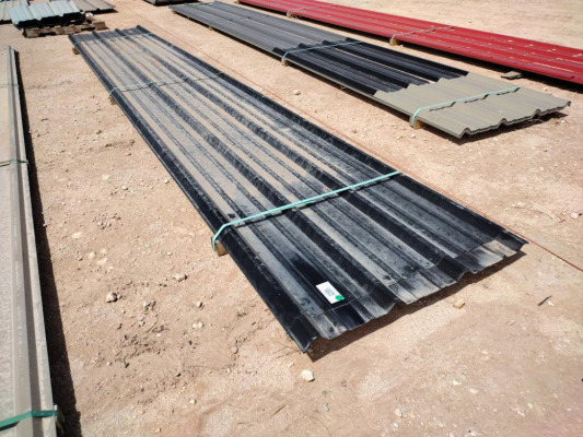 (24 pcs) R Panels 20ft Long, Color Black