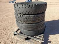 (4) 11 R 22.5 Truck Tires
