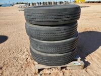 (4) 235/80 R 22.5 Michelin Truck Tires