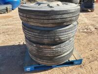 (4) Truck Wheels/Tires 11 R 24.5