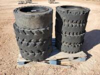 (8) Solid Tires/Wheels for Skid Steer