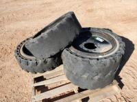 (4) 31 x 10-20 Solid Tires/Wheels for Skid Steer