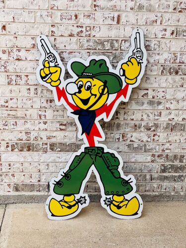 Reddy Kilowatt Cowboy Vintage Sign