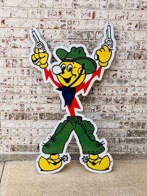 Reddy Kilowatt Cowboy Vintage Sign
