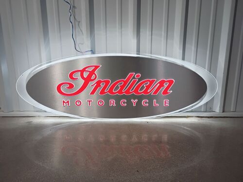 Indian Motorcycles Light-Up Sign, 53" x 18"
