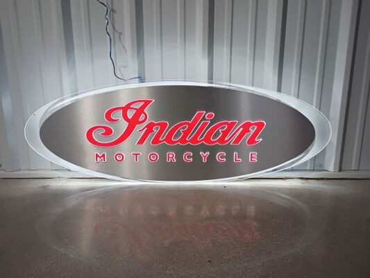 Indian Motorcycles Light-Up Sign, 53" x 18"