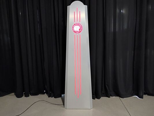 Indian Motorcycle Light-Up Corner Sign, 63" Tall