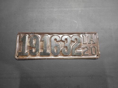 Vintage Iowa License Plate