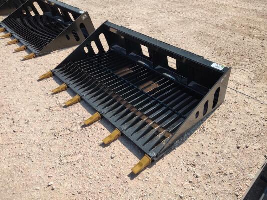 Wolverine RSB66 68" Skid Steer Skeleton Rock Bucket w/Teeth