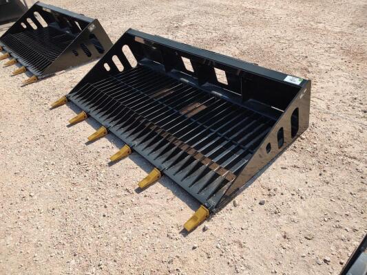 Wolverine RSB78 79" Skid Steer Skeleton Rock Bucket w/Teeth