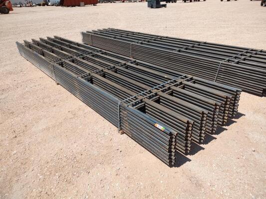 (20) ACE 6 Bar Continuous Fence Panels, 20ft Long, 4ft Tall