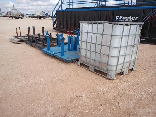 Misc Flowback Manifold Racks & Crate of Misc Items