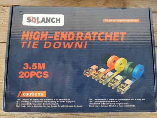 (20) SD Lanch 3.5m High-End Tie Down Ratchet Straps